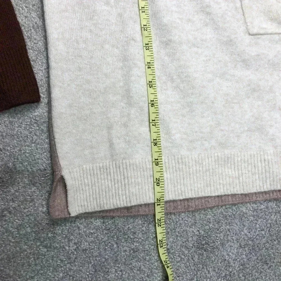 Madewell 2XS Sweater Colorblock Mock Neck Pocket Pullover Redmond Boxy - Picture 3 of 9